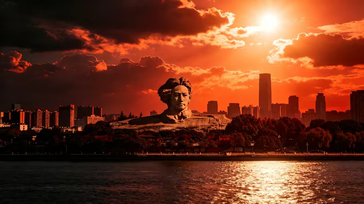 Orange Island - Chairman Mao statue in Changsha