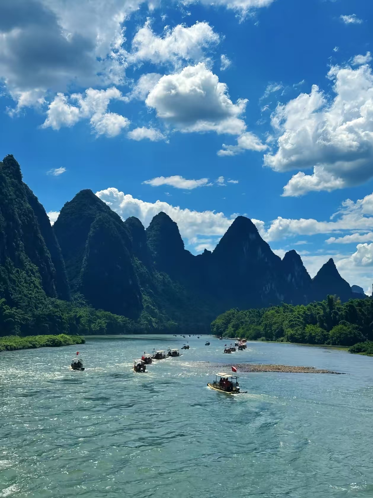 Guilin karst mountains Li River landscape