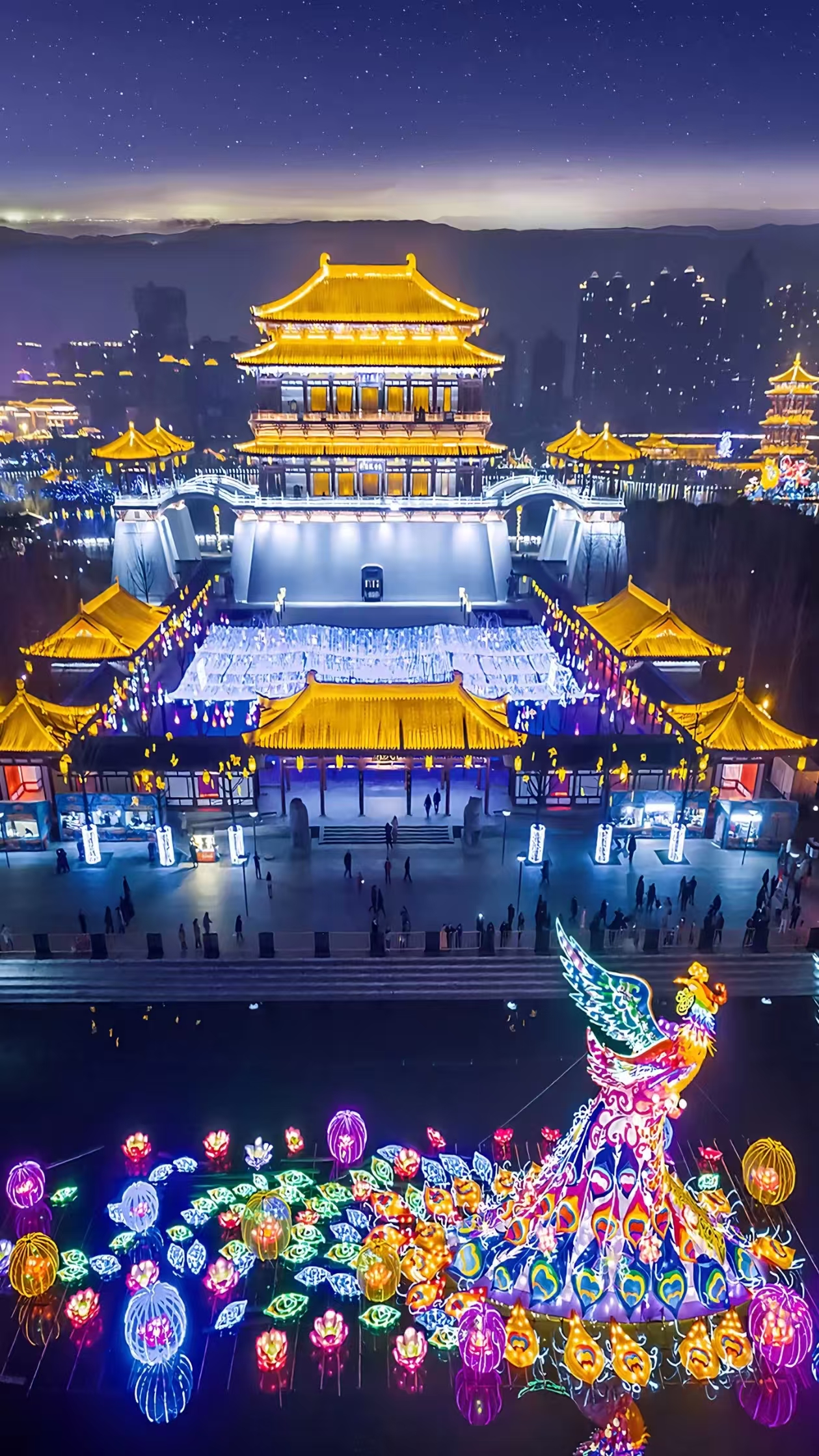 Xi'an Tang dynasty light festival night